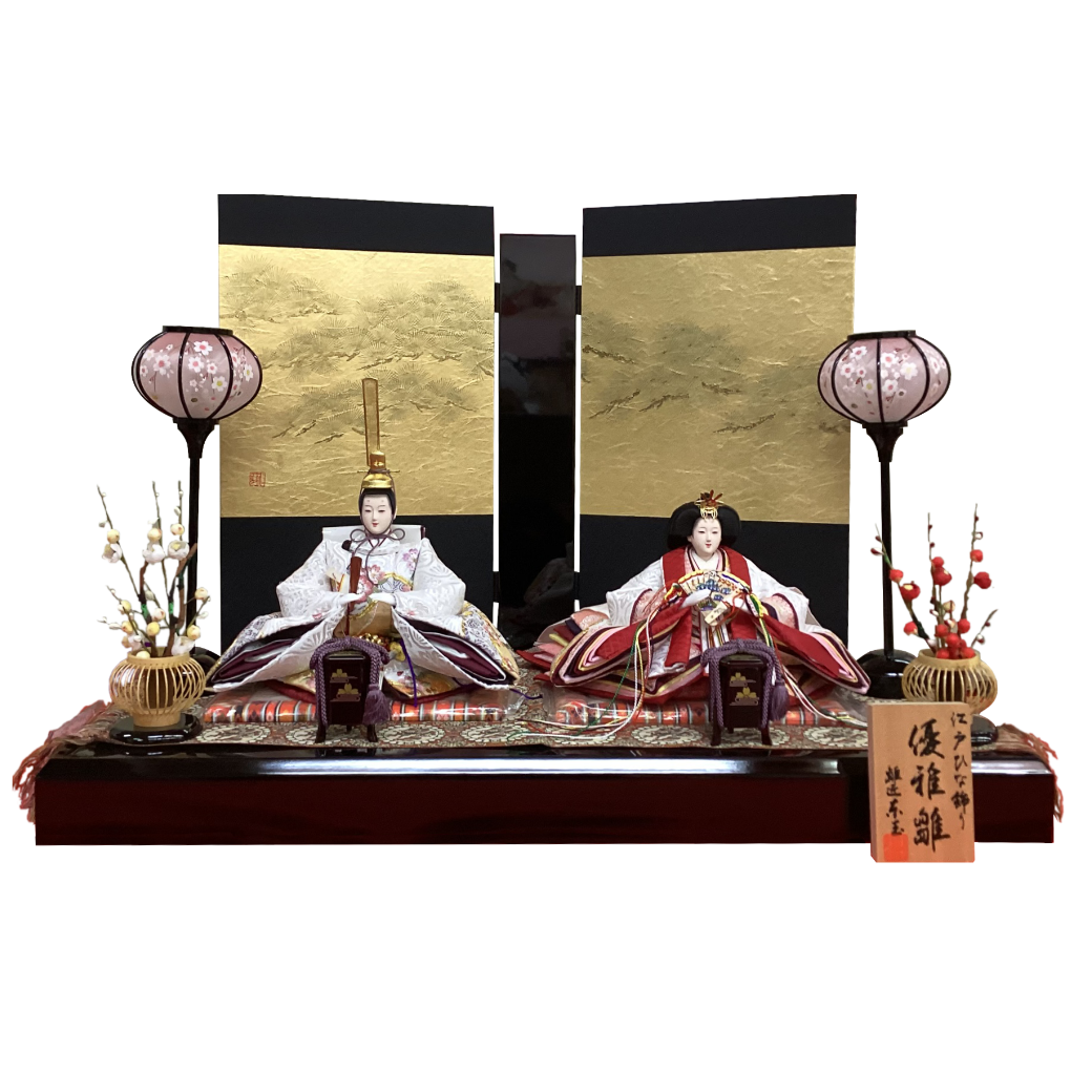 東玉　鶴刺繍「優雅」親王飾り