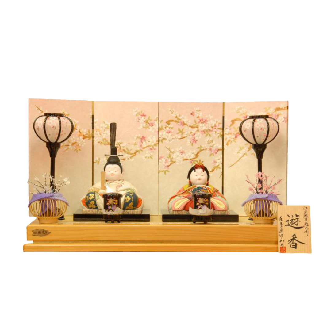 東玉　ゆかり作　木目込親王飾り　遊香