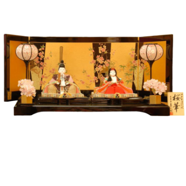 東玉・木目込親王飾り　桜華